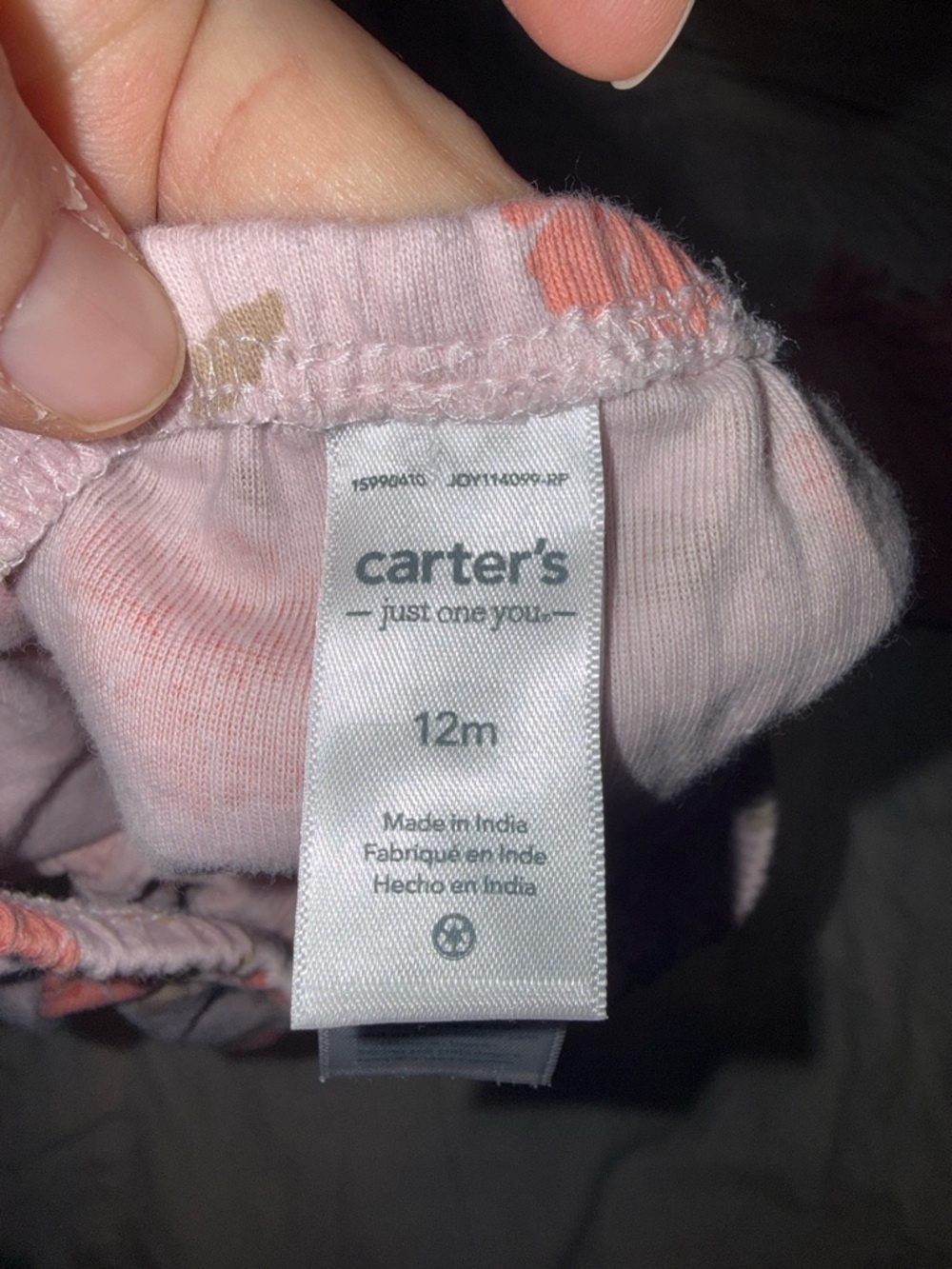 Carter's Pink Coral Baby Tank with Knotted Straps and floral diaper cover set - Picture 6 of 8